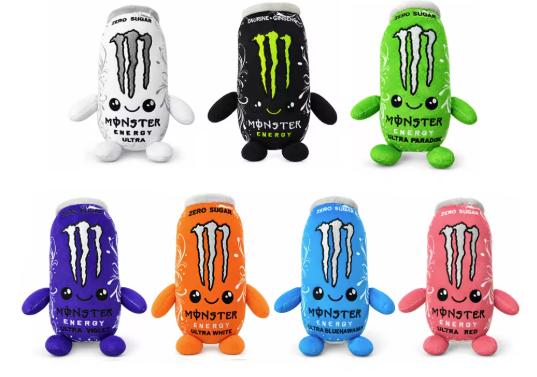 All seven plushies